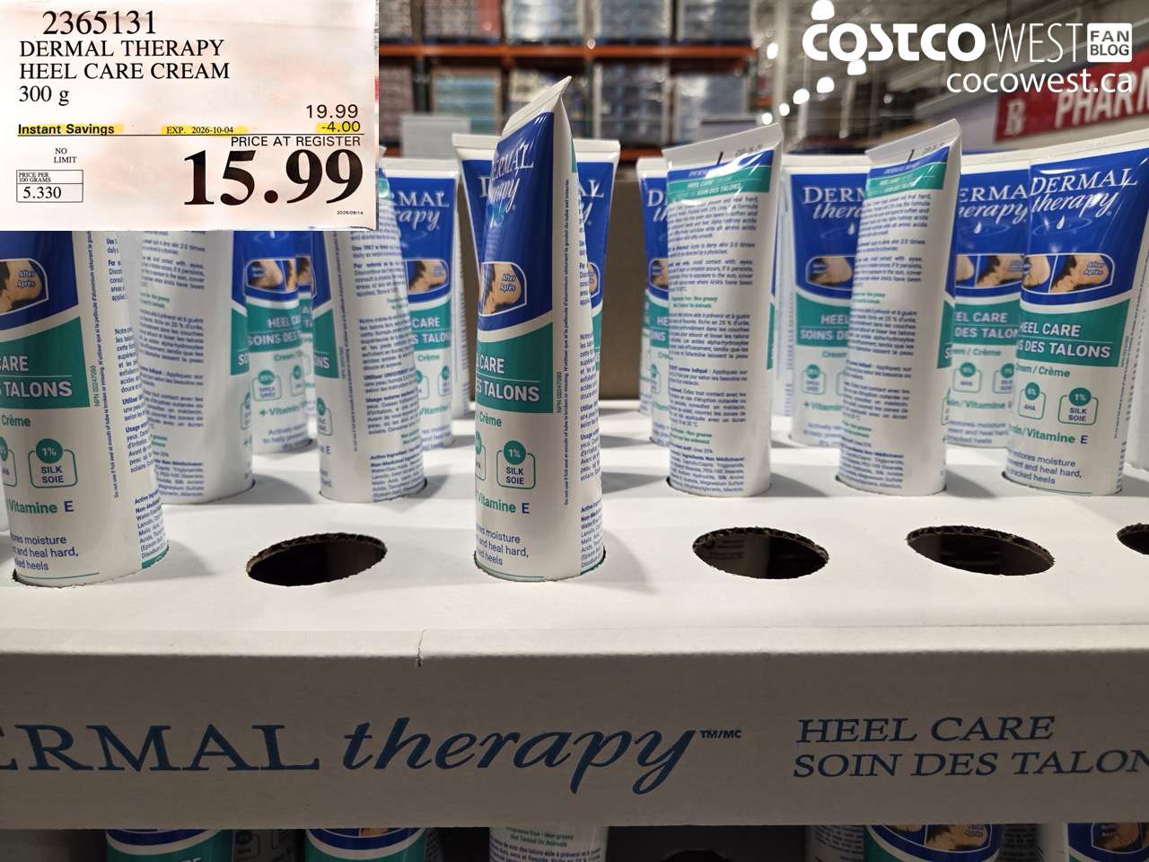 2365131 DERMAL THERAPY HEEL CARE CREAM 300 G ($4.00 INSTANT SAVINGS EXPIRES ON 2026-10-04) $15.99