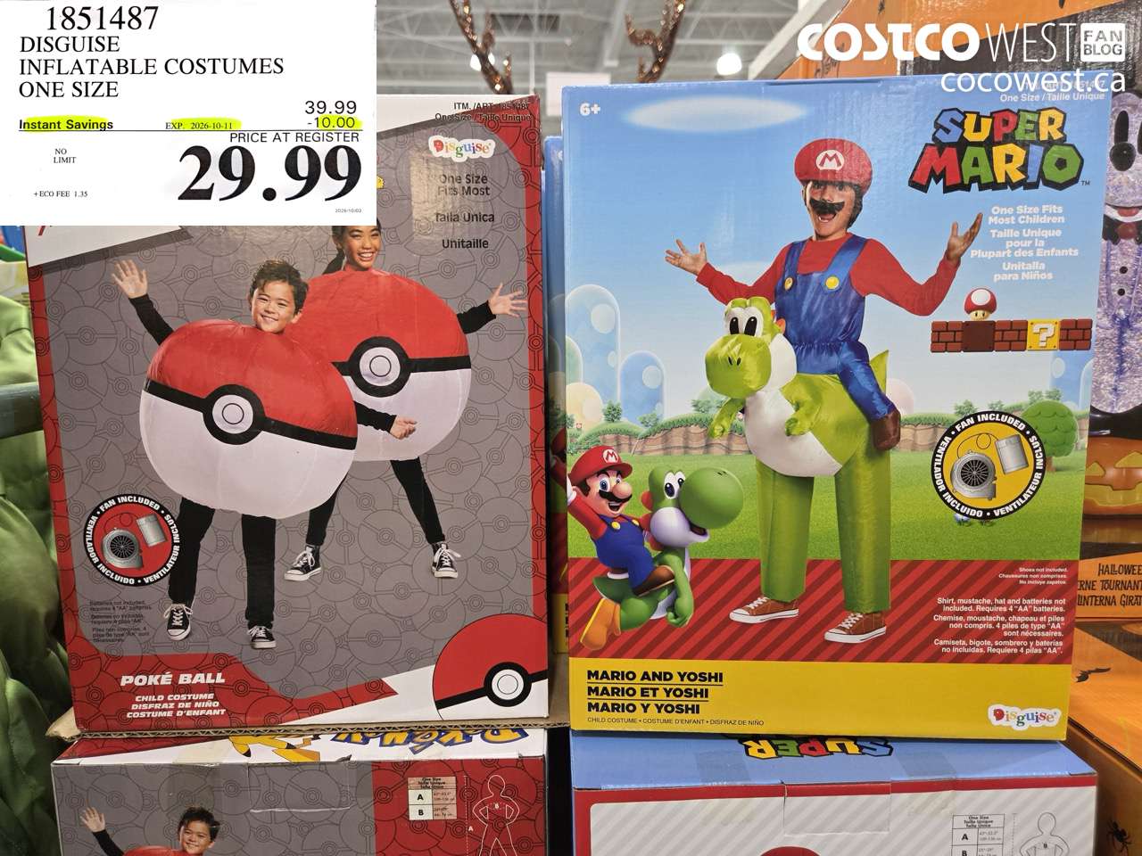 1851487 DISGUISE INFLATABLE COSTUMES ONE SIZE ($10.00 INSTANT SAVINGS EXPIRES ON 2026-10-11) $29.99