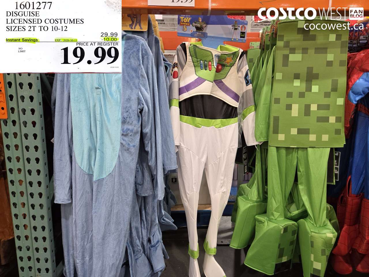 1601277 DISGUISE LICENSED COSTUMES SIZES 2T TO 10-12 ($10.00 INSTANT SAVINGS EXPIRES ON 2026-10-11) $19.99