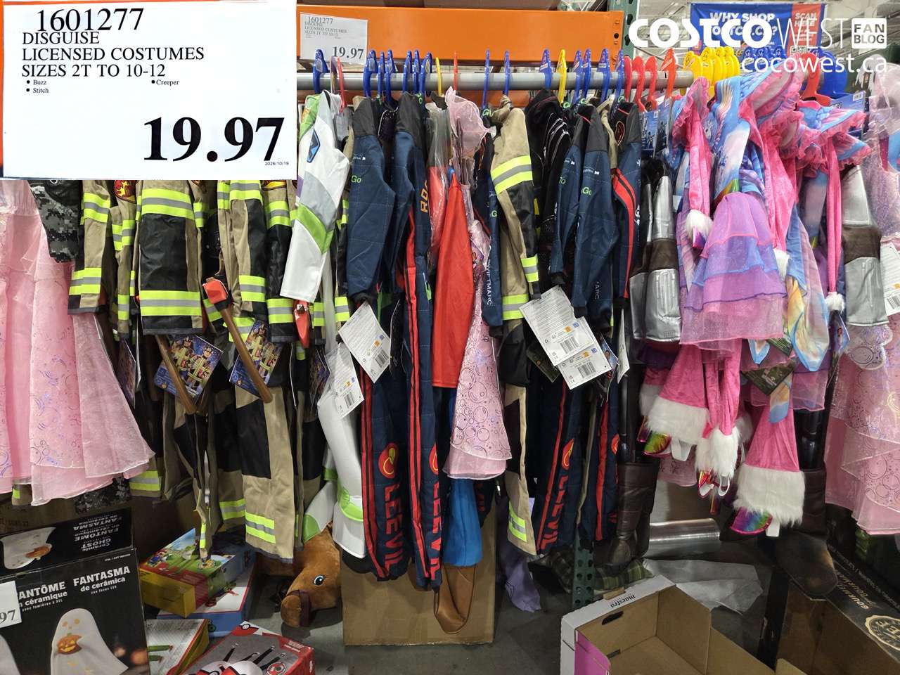 1601277 DISGUISE LICENSED COSTUMES SIZES 2T TO 10-12 $19.97