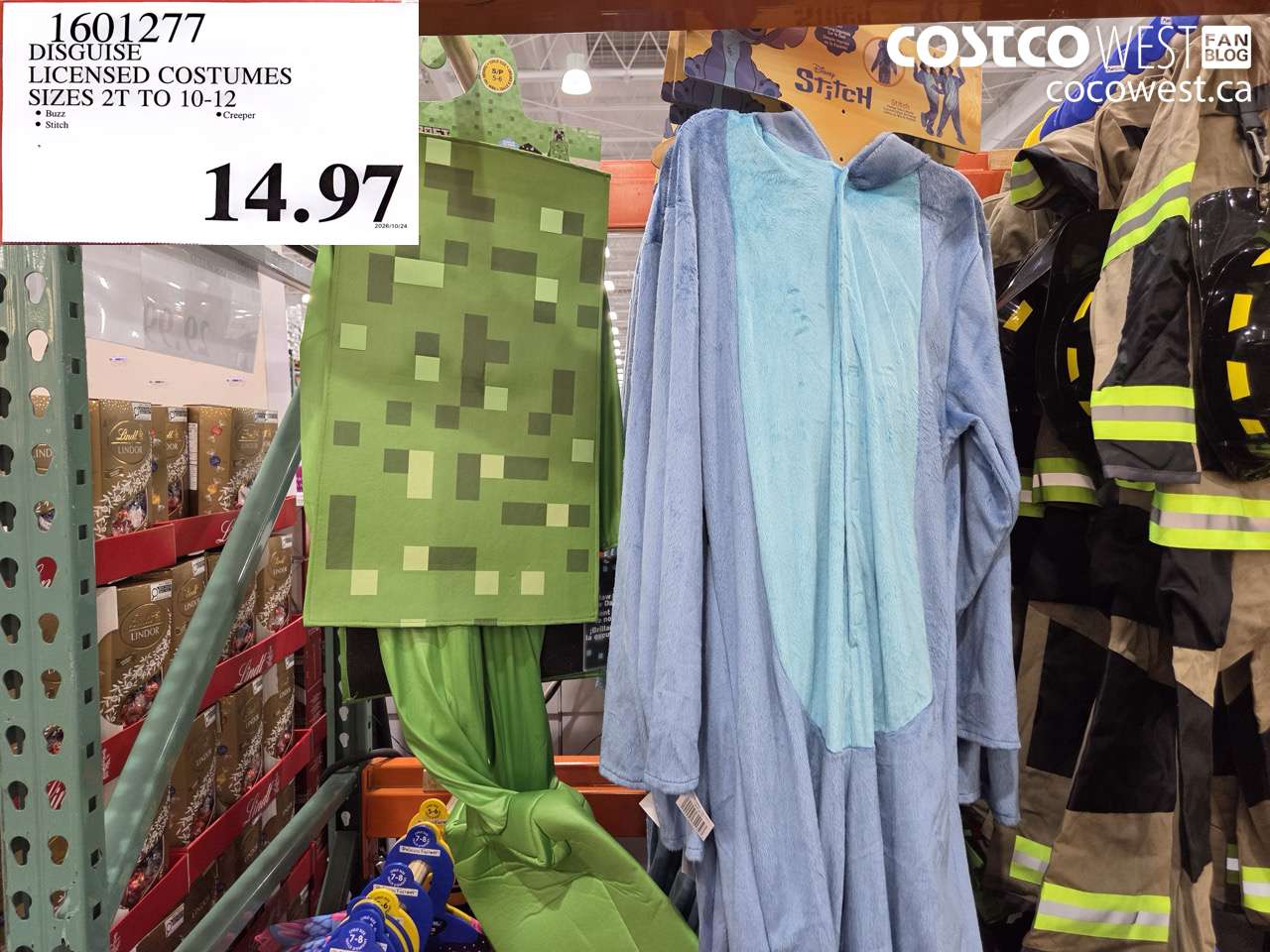 1601277 DISGUISE LICENSED COSTUMES SIZES 2T TO 10-12 $14.97