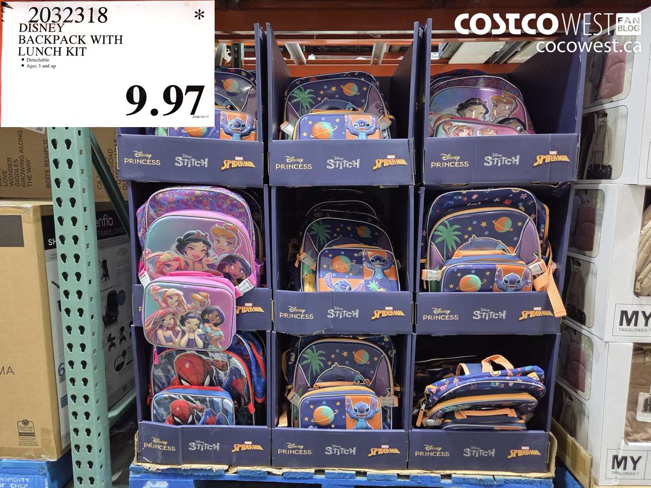 2032318 DISNEY BACKPACK WITH LUNCH KIT $9.97
