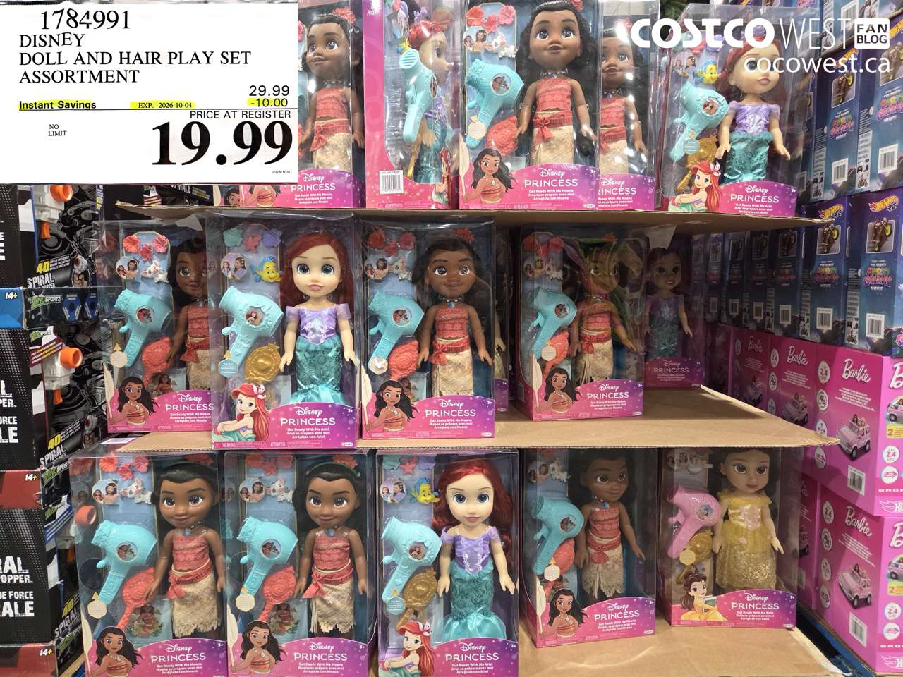 1784991 DISNEY DOLL AND HAIR PLAY SET ASSORTMENT ($10.00 INSTANT SAVINGS EXPIRES ON 2026-10-04) $19.99