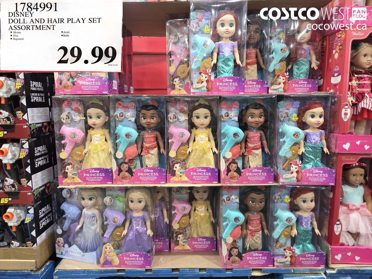 1784991 DISNEY DOLL AND HAIR PLAY SET ASSORTMENT $29.99