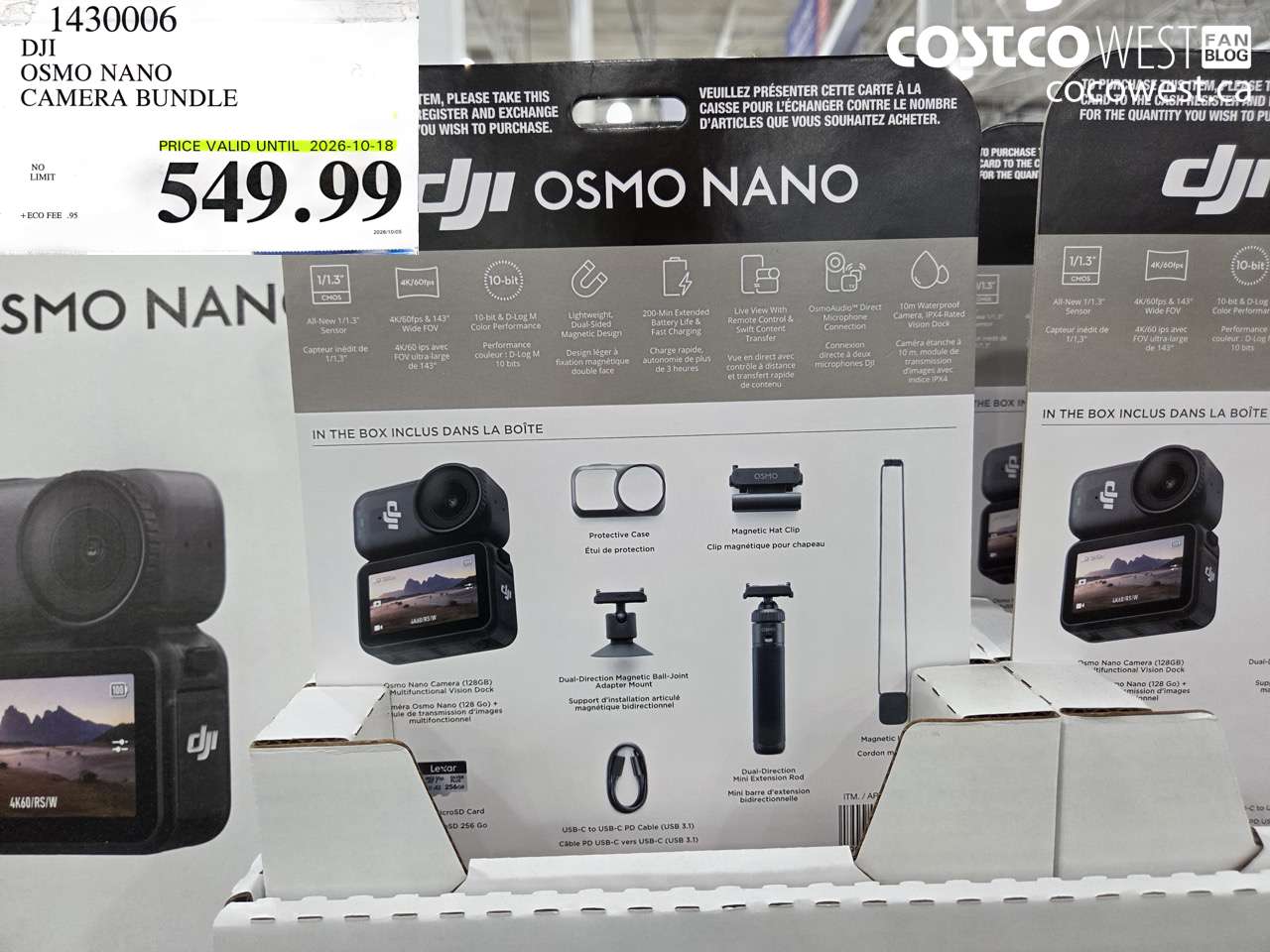1430006 DJI OSMO NANO CAMERA BUNDLE (EXPIRES ON 2026-10-18) $549.99
