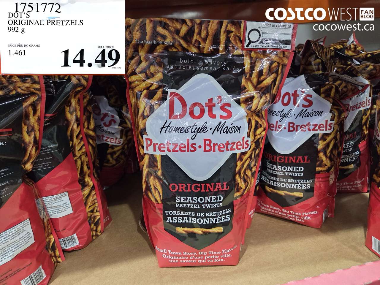 1751772 DOT'S ORIGINAL PRETZELS 992 G $14.49