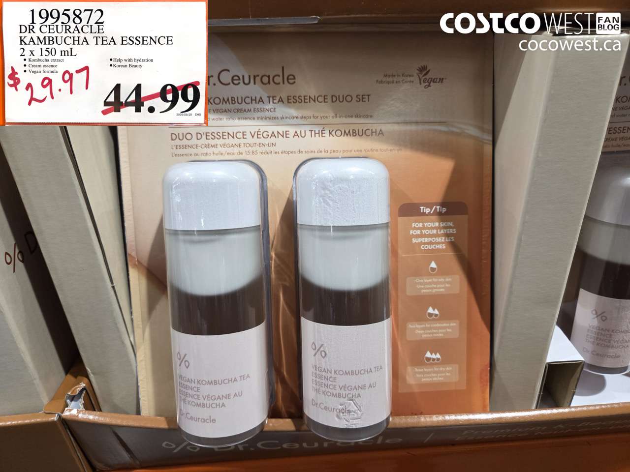 1995872 DR CEURACLE KAMBUCHA TEA ESSENCE 2 X 150 ML $29.97