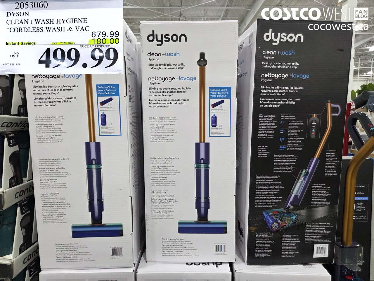 2053060 DYSON CLEAN+WASH HYGIENE CORDLESS WASH & VAC ($180.00 INSTANT SAVINGS EXPIRES ON 2026-10-25) $499.99