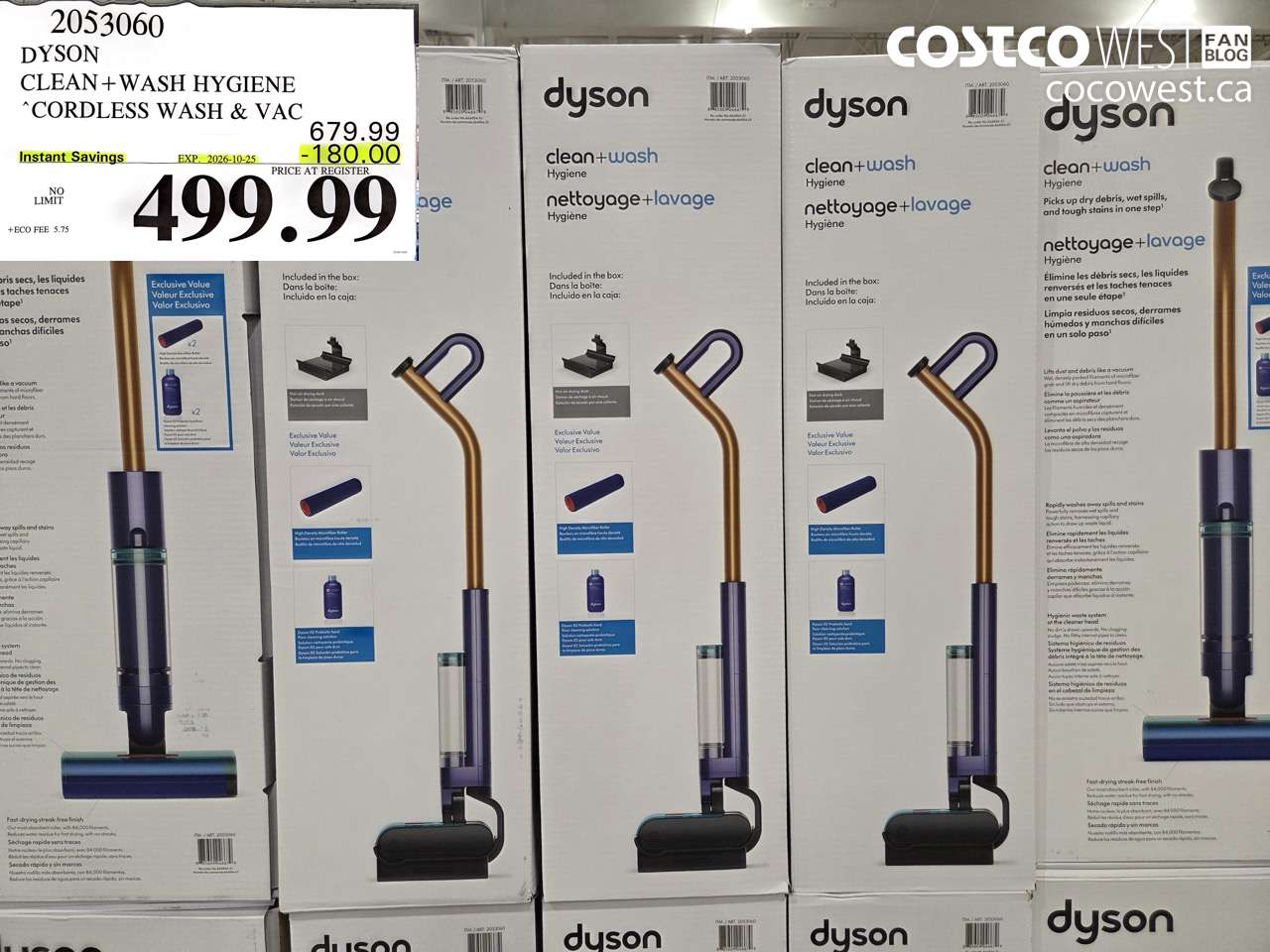 2053060 DYSON CLEAN + WASH HYGIENE CORDLESS WASH & VAC ($180.00 INSTANT SAVINGS EXPIRES ON 2026-10-25) $499.99