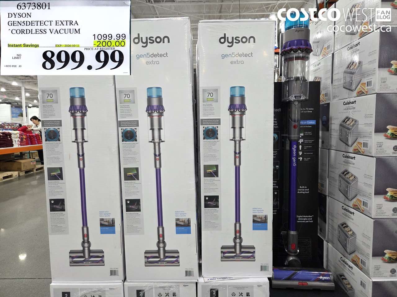 6373801 DYSON GEN5DETECT EXTRA CORDLESS VACUUM ($200.00 INSTANT SAVINGS EXPIRES ON 2026-10-11) $899.99