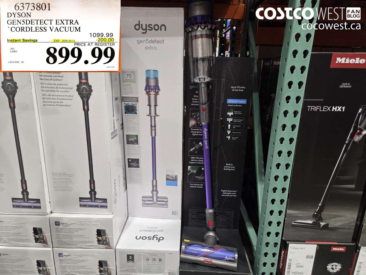 6373801 DYSON GEN5DETECT EXTRA CORDLESS VACUUM ($200.00 INSTANT SAVINGS EXPIRES ON 2026-10-11) $899.99