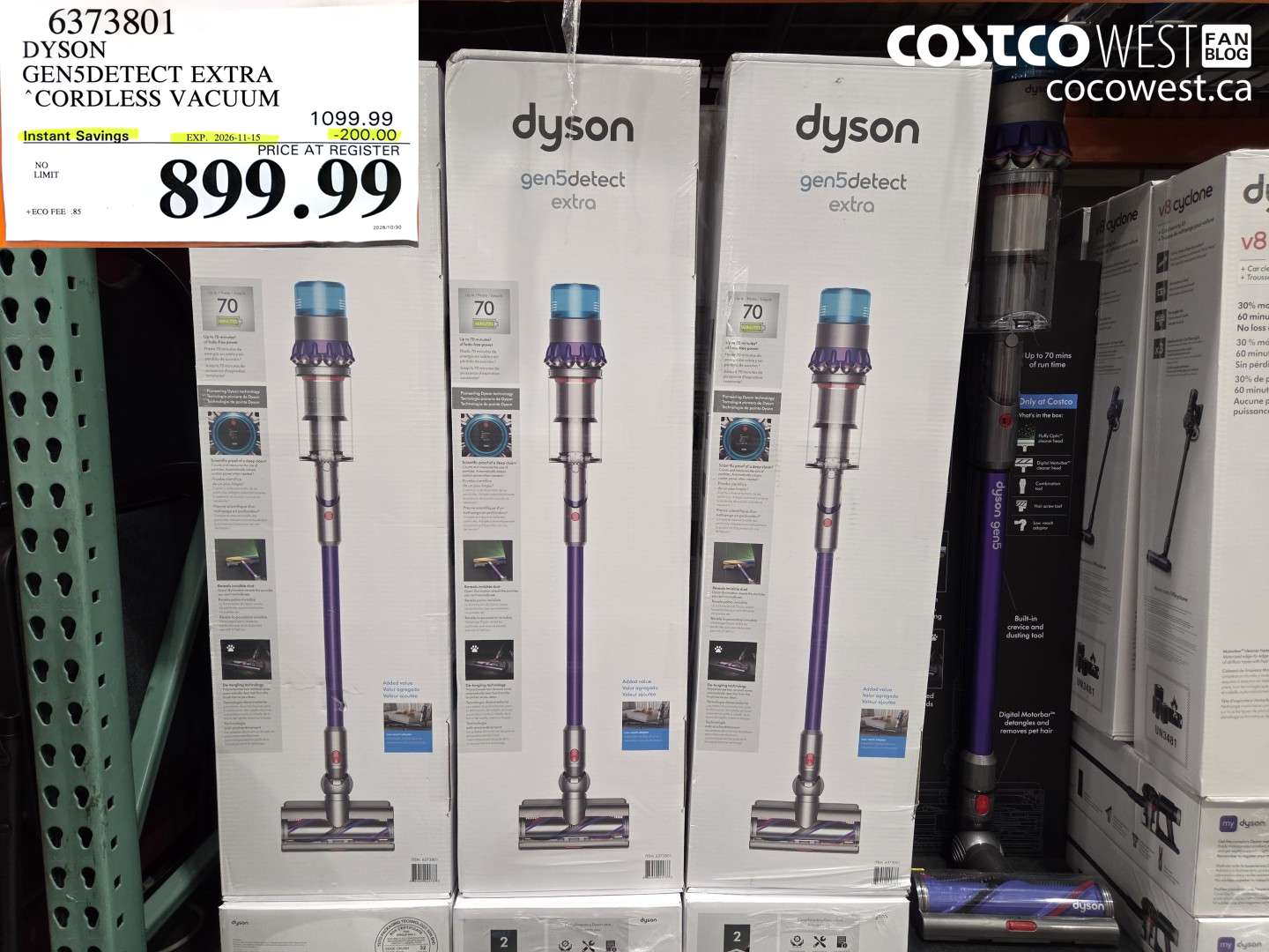 6373801 DYSON GEN5DETECT EXTRA CORDLESS VACUUM ($200.00 INSTANT SAVINGS EXPIRES ON 2026-11-15) $899.99
