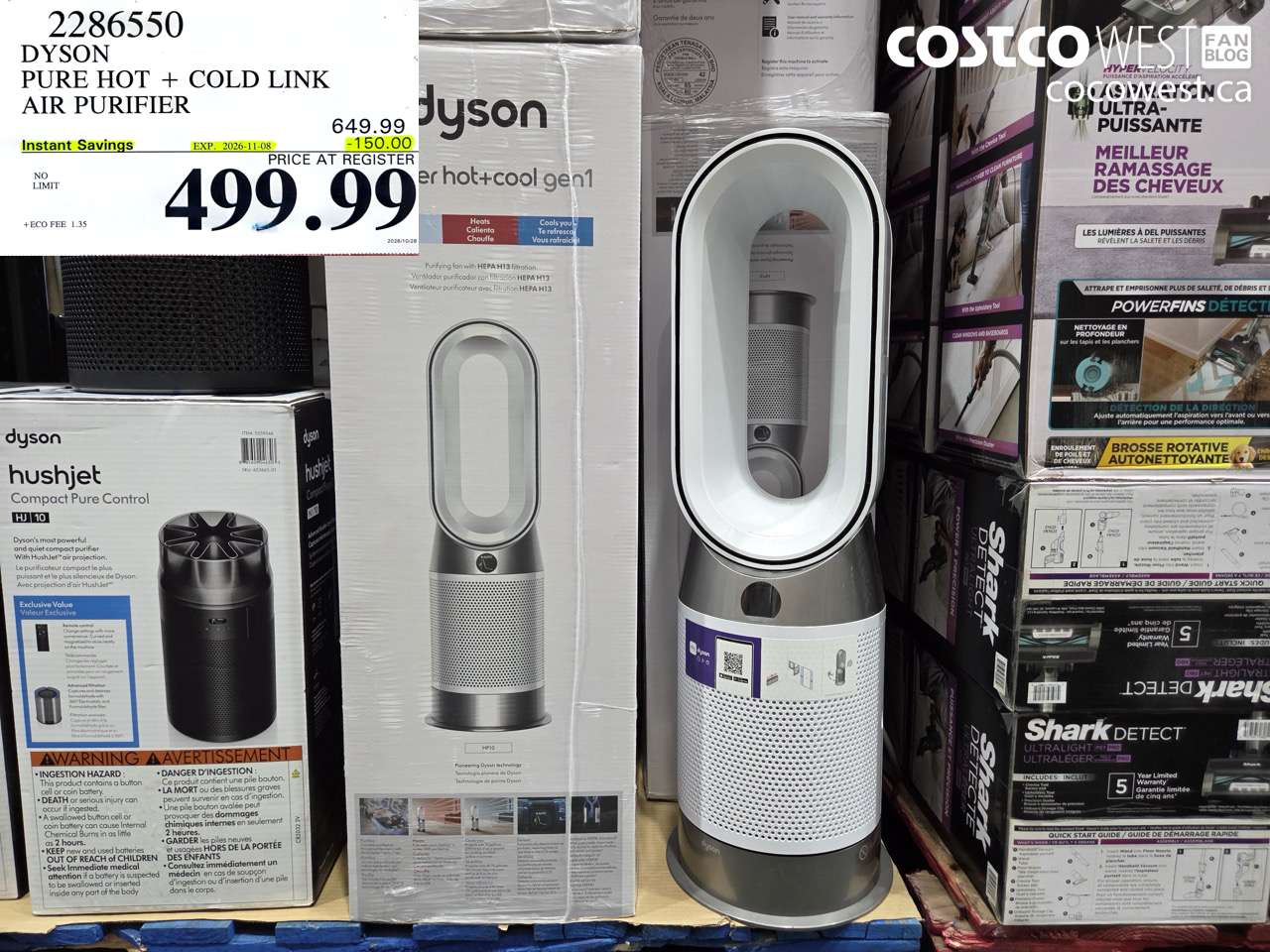2286550 DYSON PURE HOT + COLD LINK AIR PURIFIER ($150.00 INSTANT SAVINGS EXPIRES ON 2026-11-08) $499.99