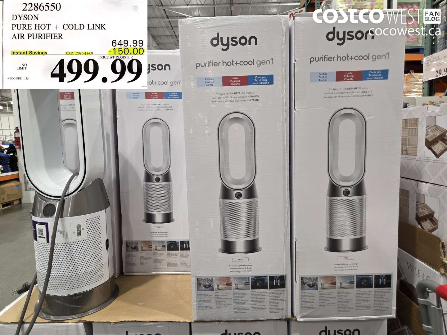 2286550 DYSON PURE HOT + COLD LINK AIR PURIFIER ($150.00 INSTANT SAVINGS EXPIRES ON 2026-11-08) $499.99