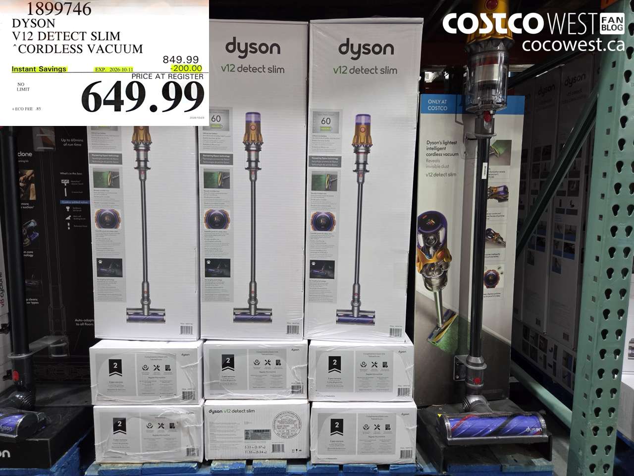 1899746 DYSON V12 DETECT SLIM CORDLESS VACUUM ($200.00 INSTANT SAVINGS EXPIRES ON 2026-10-11) $649.99