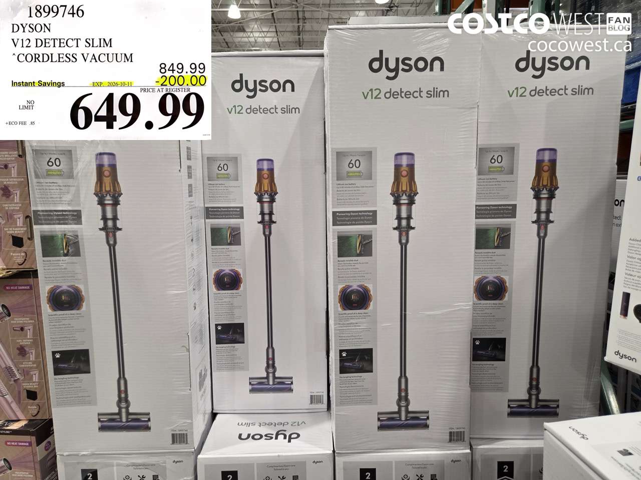 1899746 DYSON V12 DETECT SLIM CORDLESS VACUUM ($200.00 INSTANT SAVINGS EXPIRES ON 2026-10-11) $649.99