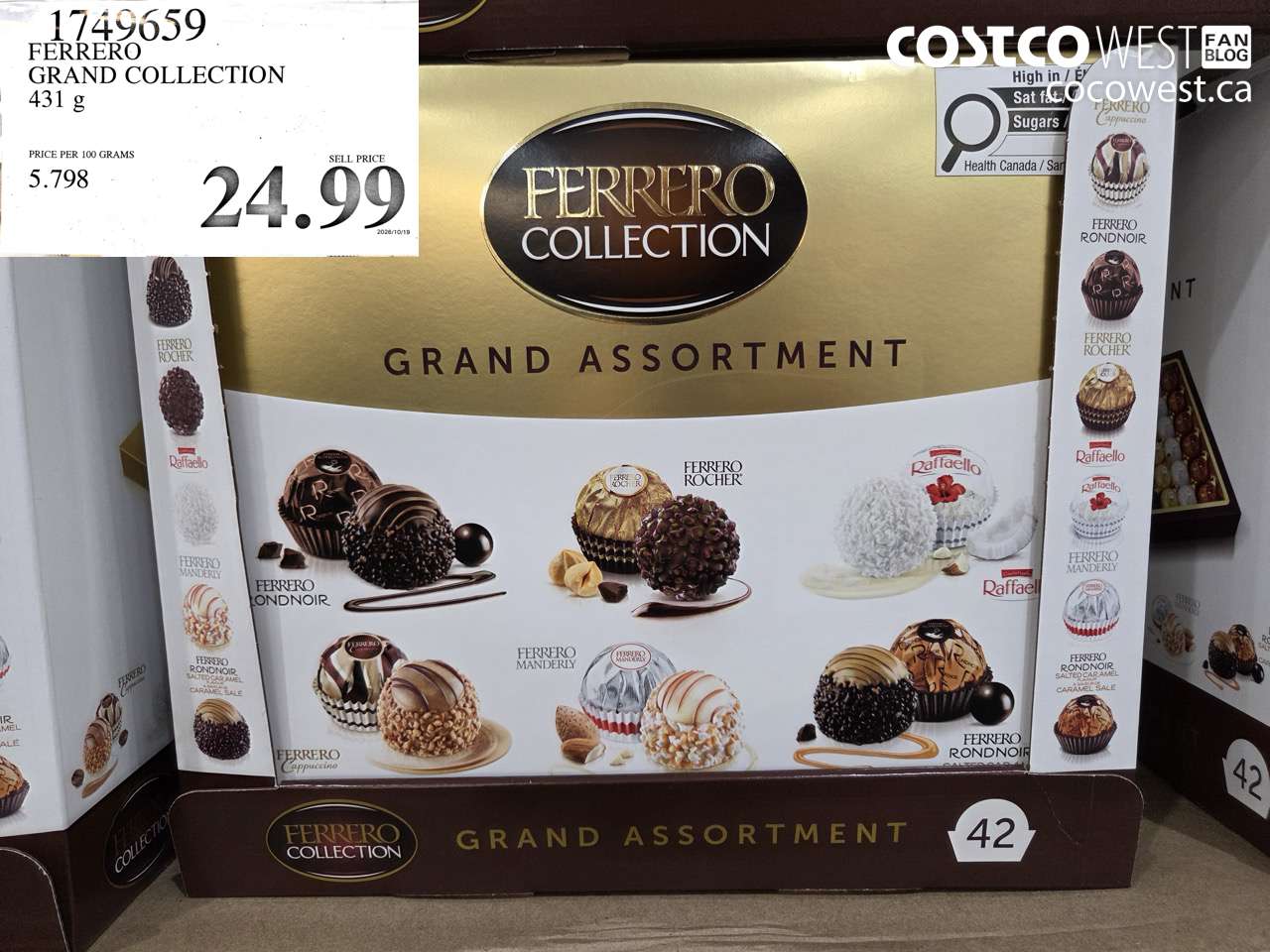 1749659 FERRERO GRAND COLLECTION 431 G $24.99