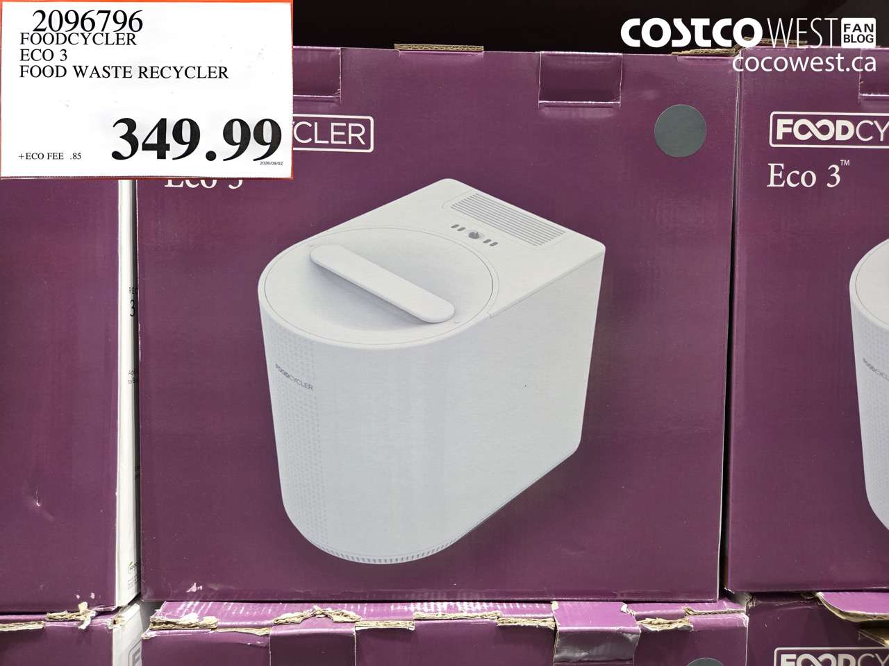 2096796 FOODCYCLER ECO 3 FOOD WASTE RECYCLER $349.99
