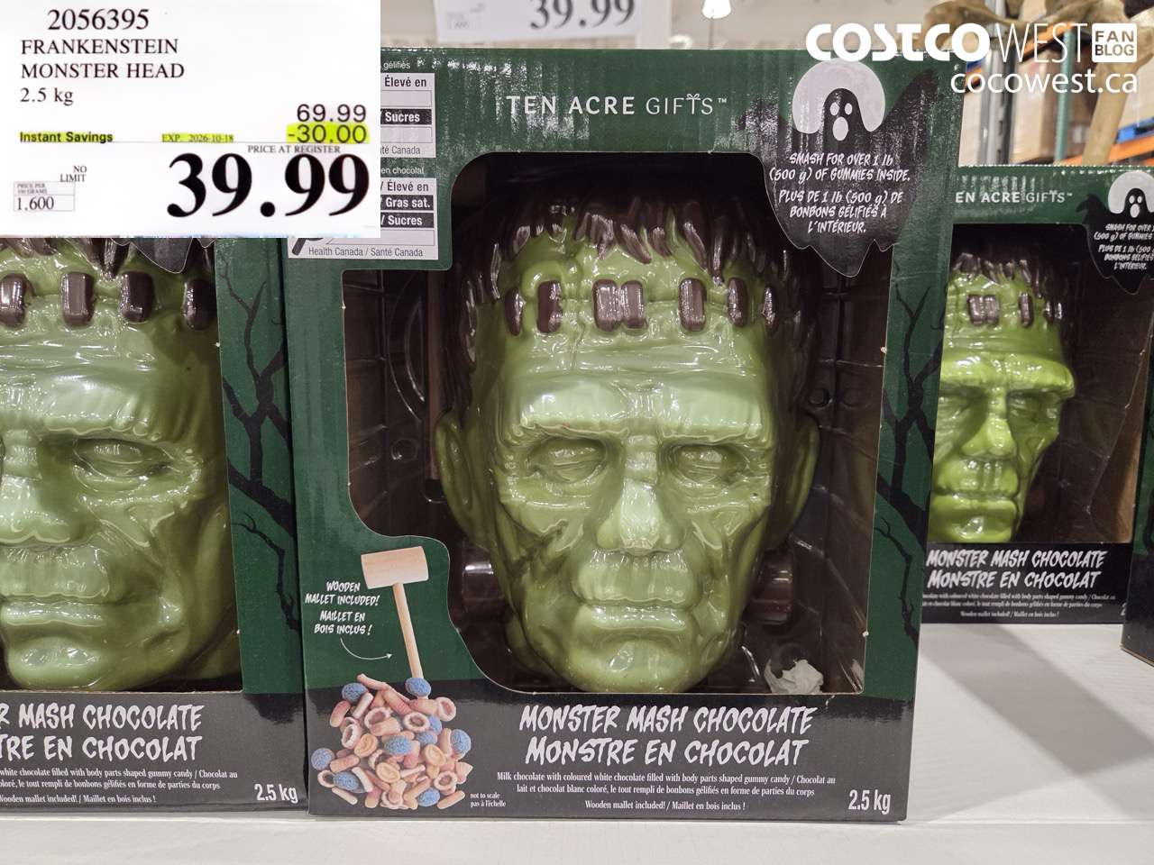 2056395 FRANKENSTEIN MONSTER HEAD 2.5 KG ($30.00 INSTANT SAVINGS EXPIRES ON 2026-10-18) $39.99