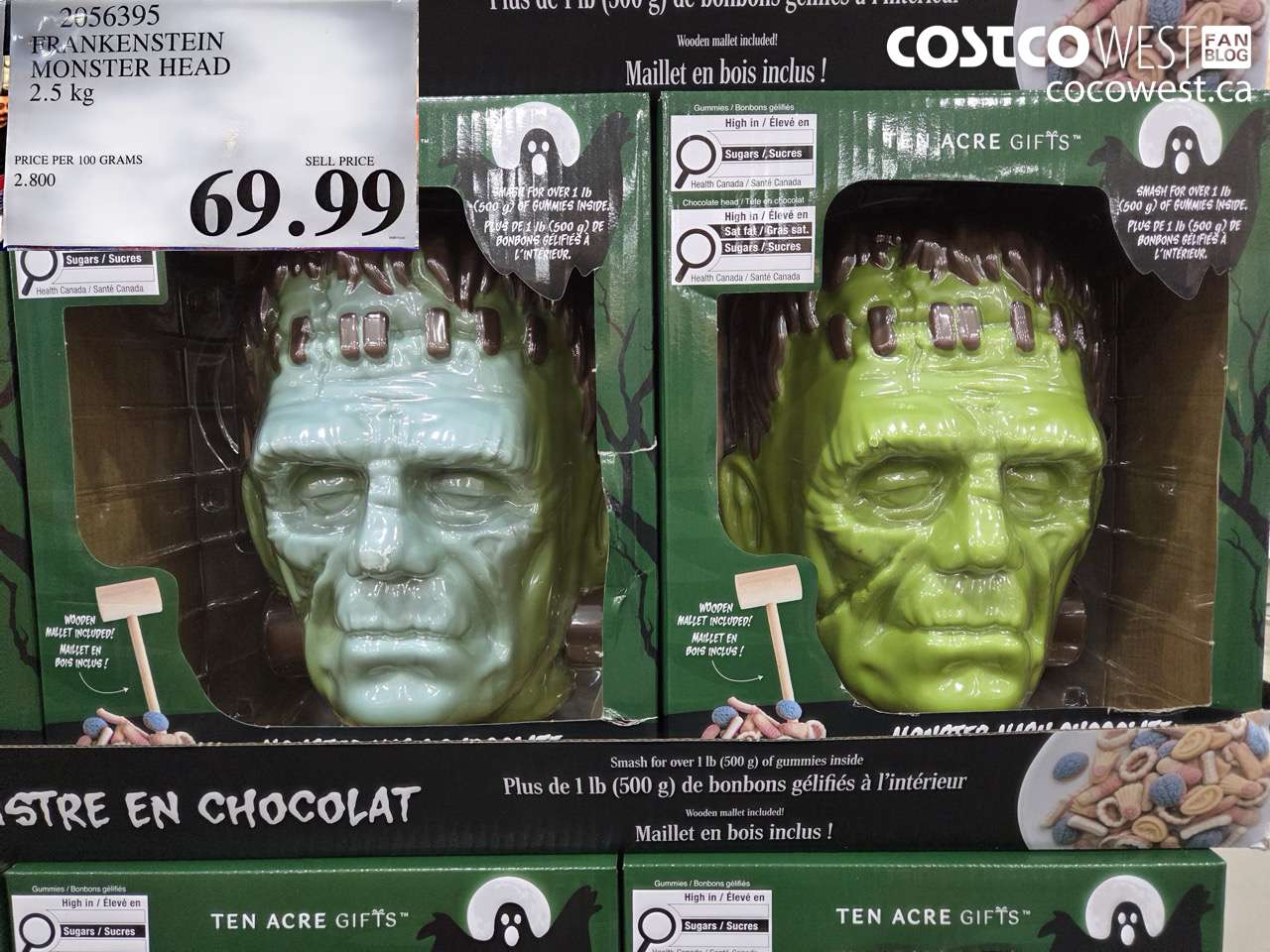 2056395 FRANKENSTEIN MONSTER HEAD 2.5 KG $69.99