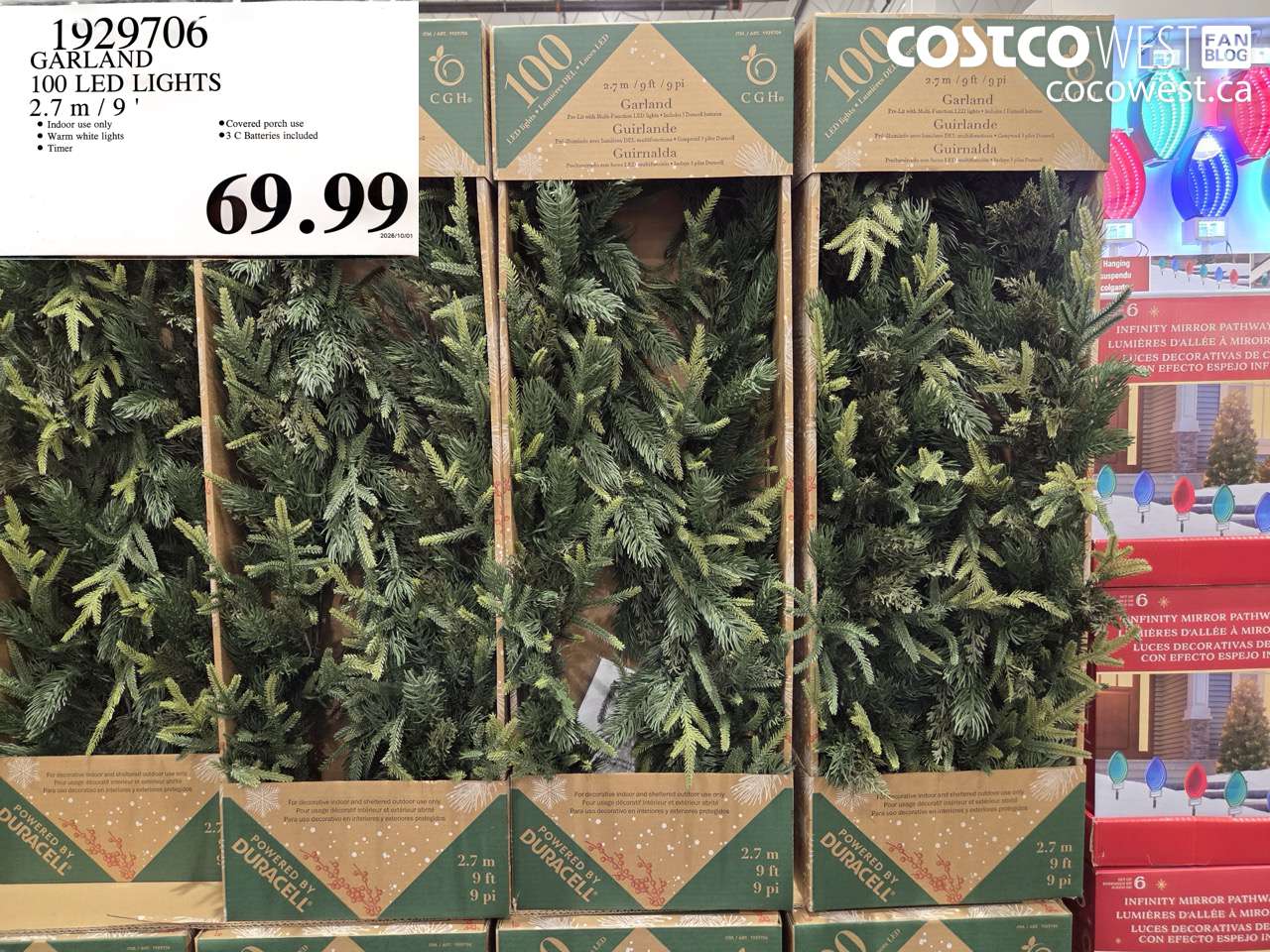 1929706 GARLAND 100 LED LIGHTS 2.7 M / 9' $69.99