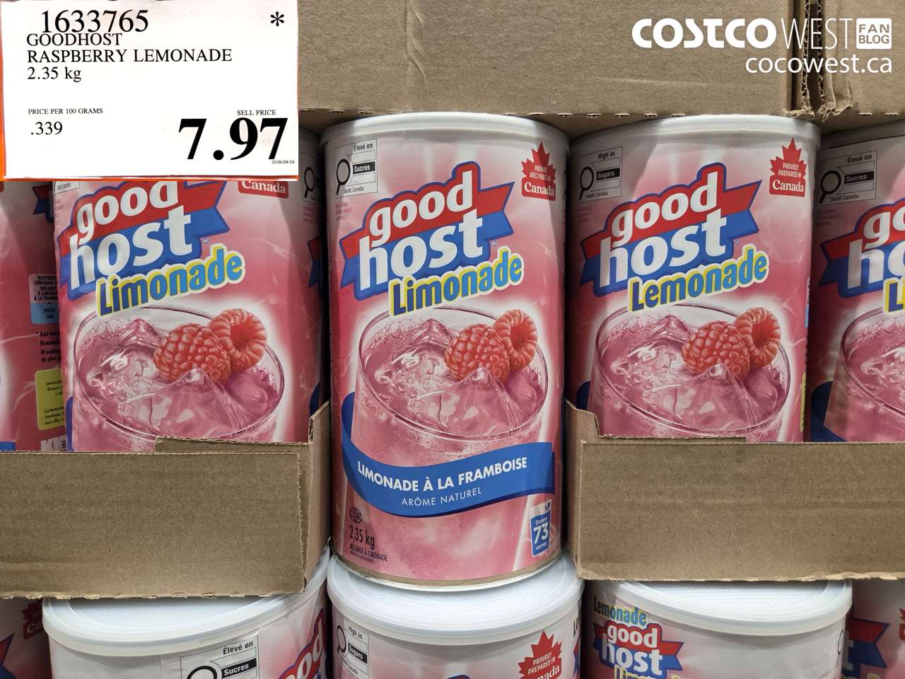 1633765 GOODHOST RASPBERRY LEMONADE 2.35 KG $7.97