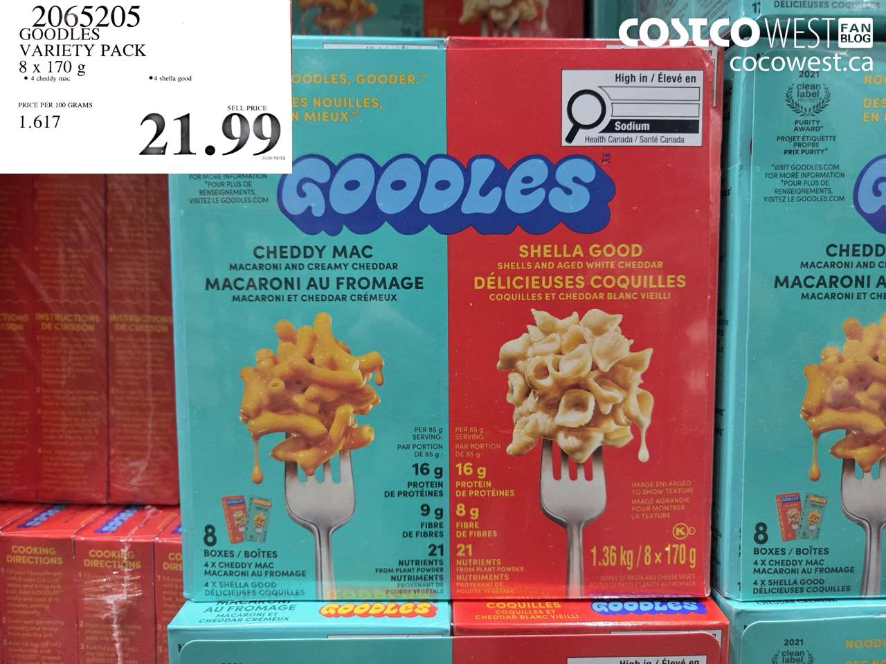 2065205 GOODLES VARIETY PACK 8 X 170 G $21.99