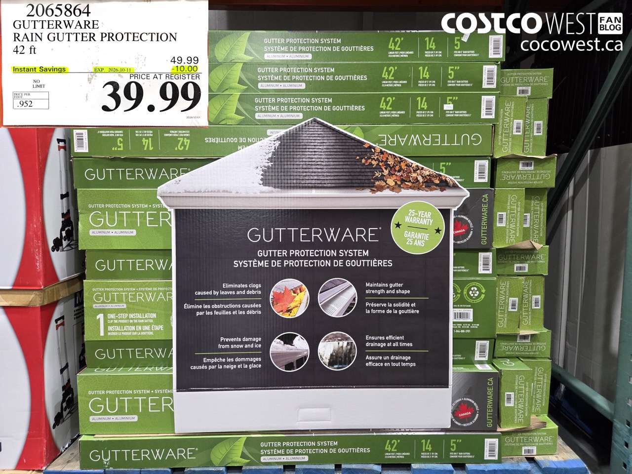 2065864 GUTTERWARE RAIN GUTTER PROTECTION 42 FT ($10.00 INSTANT SAVINGS EXPIRES ON 2026-10-11) $39.99