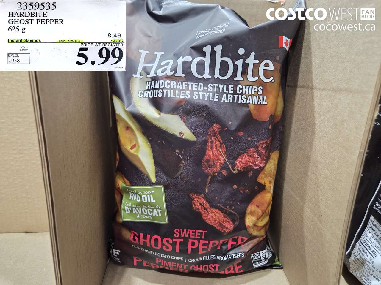 2359535 HARDBITE GHOST PEPPER 625 G ($2.50 INSTANT SAVINGS EXPIRES ON 2026-11-01) $5.99