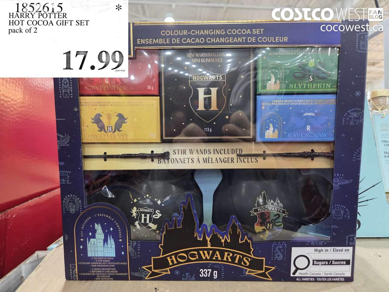 1852615 HARRY POTTER HOT COCOA GIFT SET PACK OF 2 $17.99