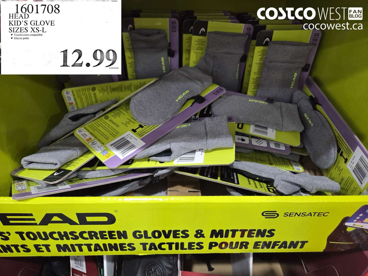 1601708 HEAD KID'S GLOVE SIZES XS-L $12.99