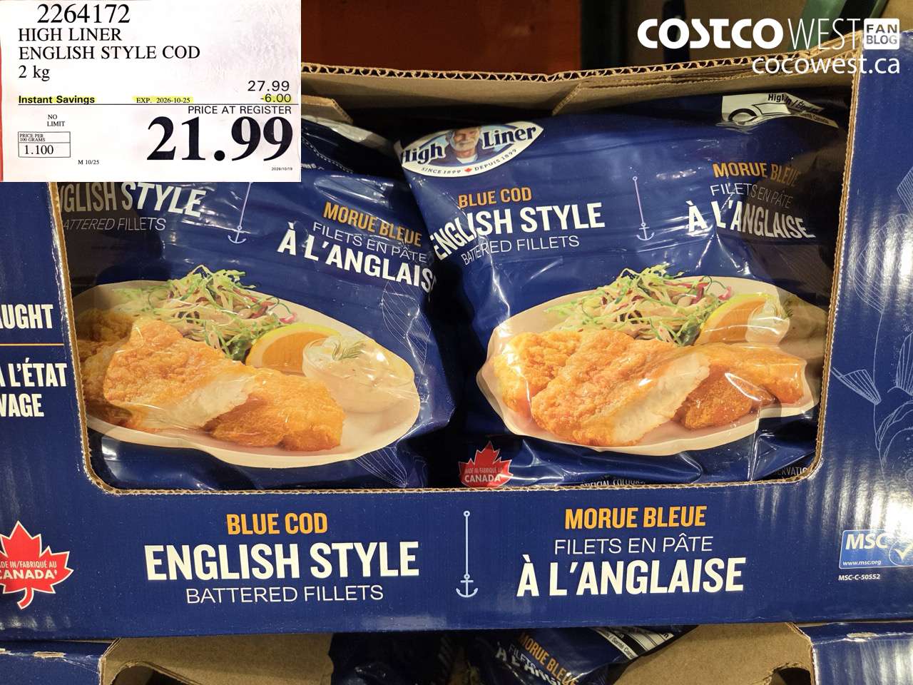 2264172 HIGH LINER ENGLISH STYLE COD 2 KG ($6.00 INSTANT SAVINGS EXPIRES ON 2026-10-25) $21.99