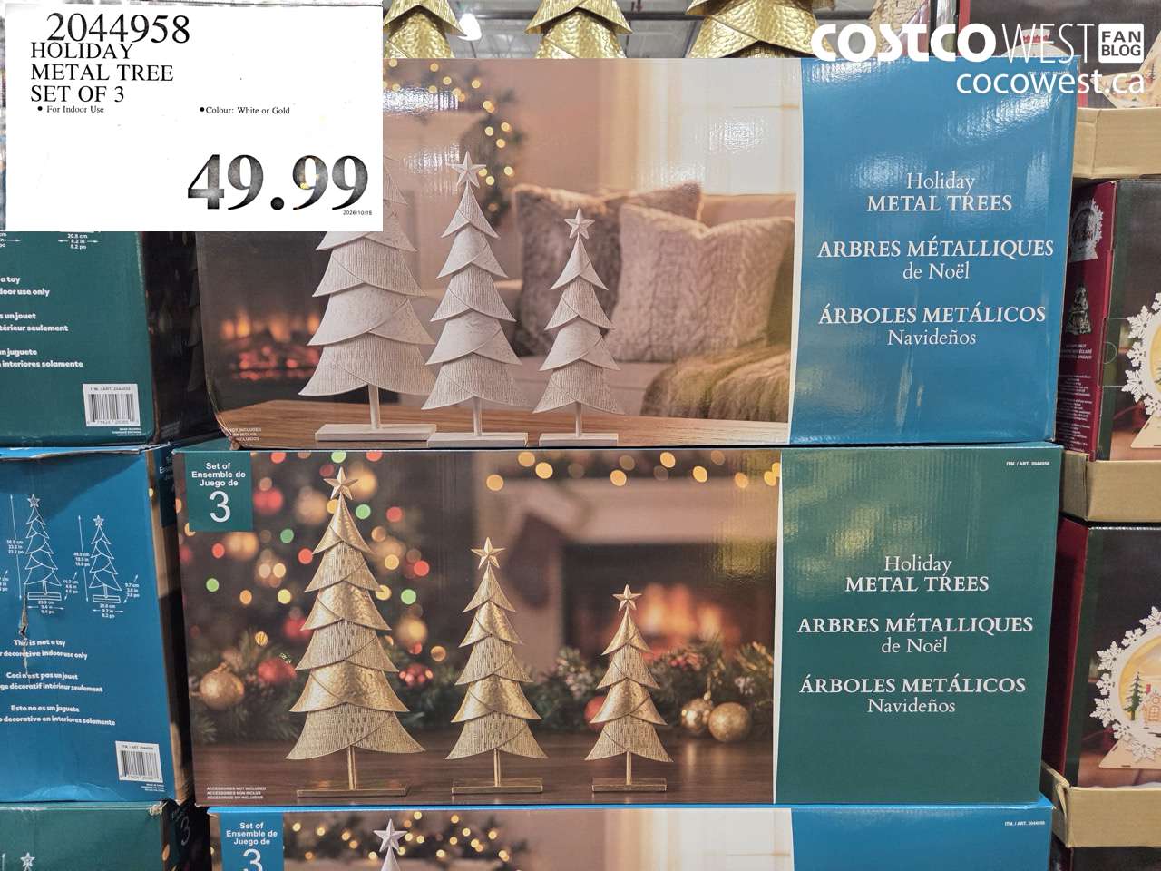 2044958 HOLIDAY METAL TREE SET OF 3 $49.99