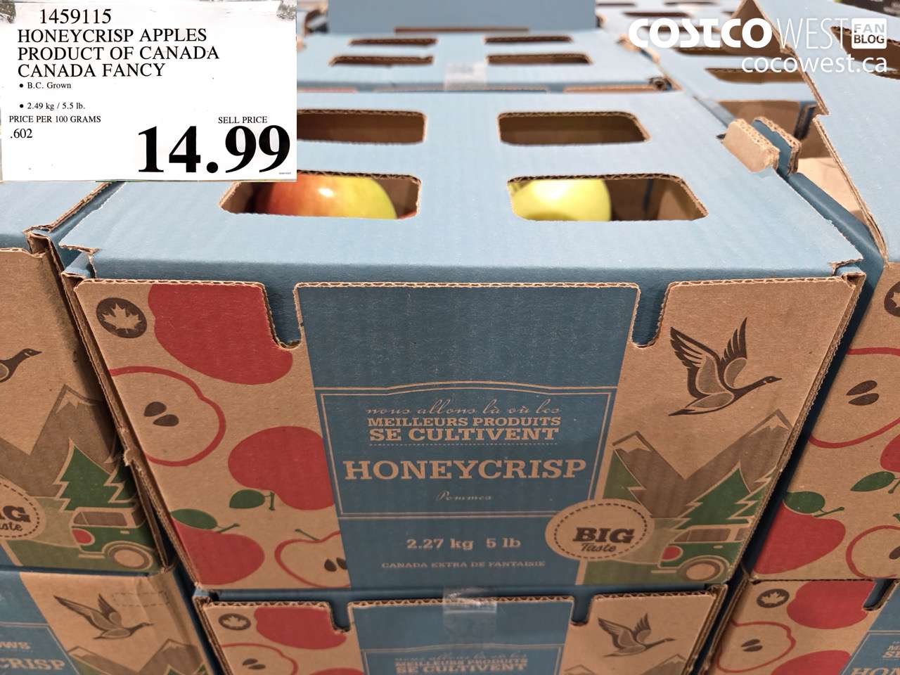 1459115 HONEYCRISP APPLES PRODUCT OF CANADA CANADA FANCY $14.99