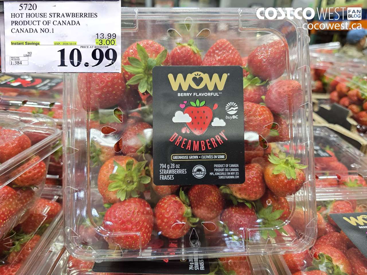 5720 HOT HOUSE STRAWBERRIES PRODUCT OF CANADA CANADA NO. 1 ($3.00 INSTANT SAVINGS EXPIRES ON 2026-10-15) $10.99