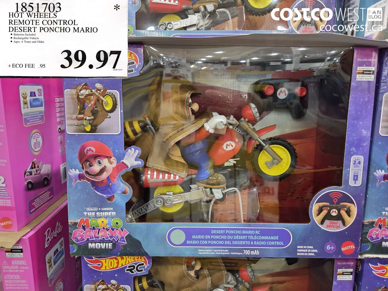1851703 HOT WHEELS REMOTE CONTROL DESERT PONCHO MARIO $39.97