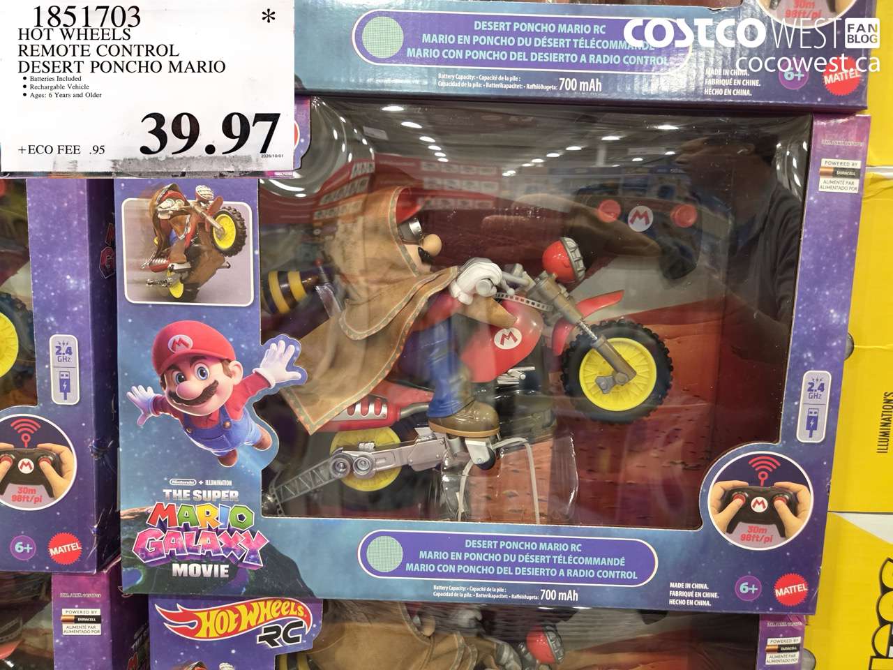 1851703 HOT WHEELS REMOTE CONTROL DESERT PONCHO MARIO $39.97