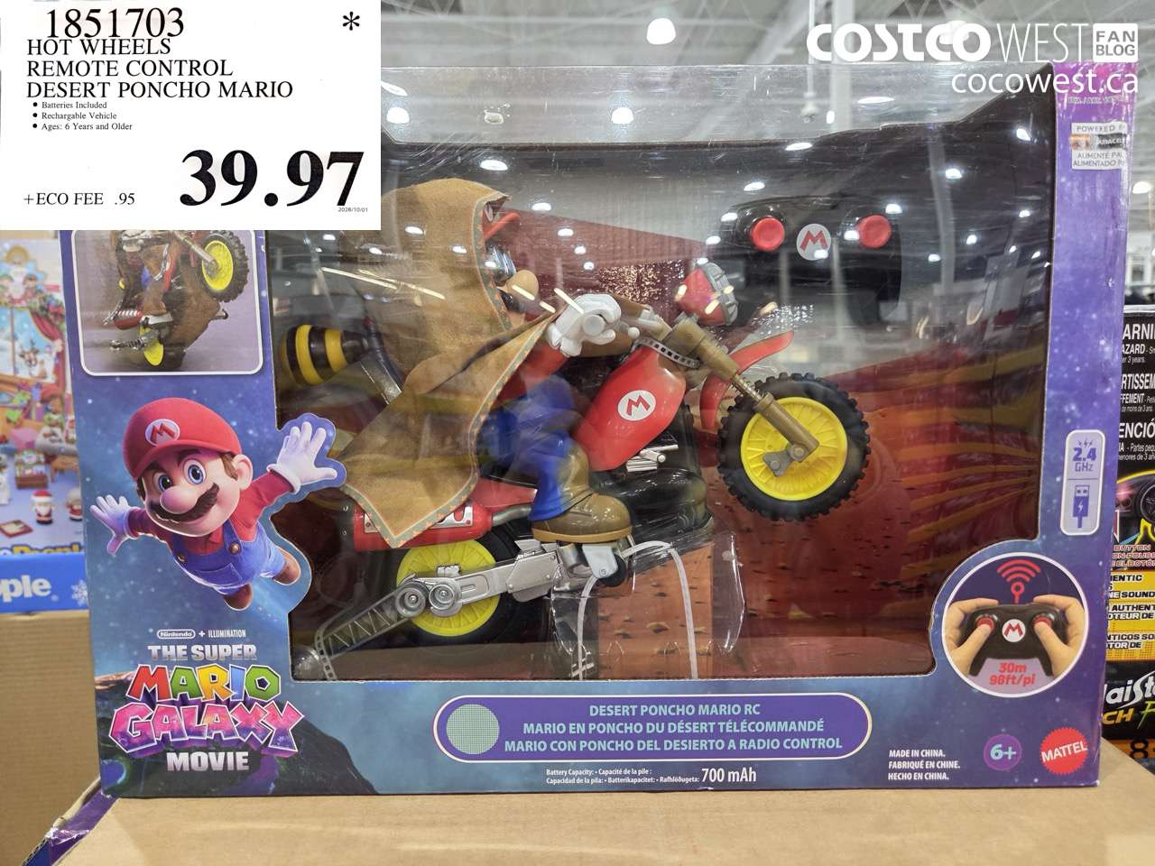 1851703 HOT WHEELS REMOTE CONTROL DESERT PONCHO MARIO $39.97