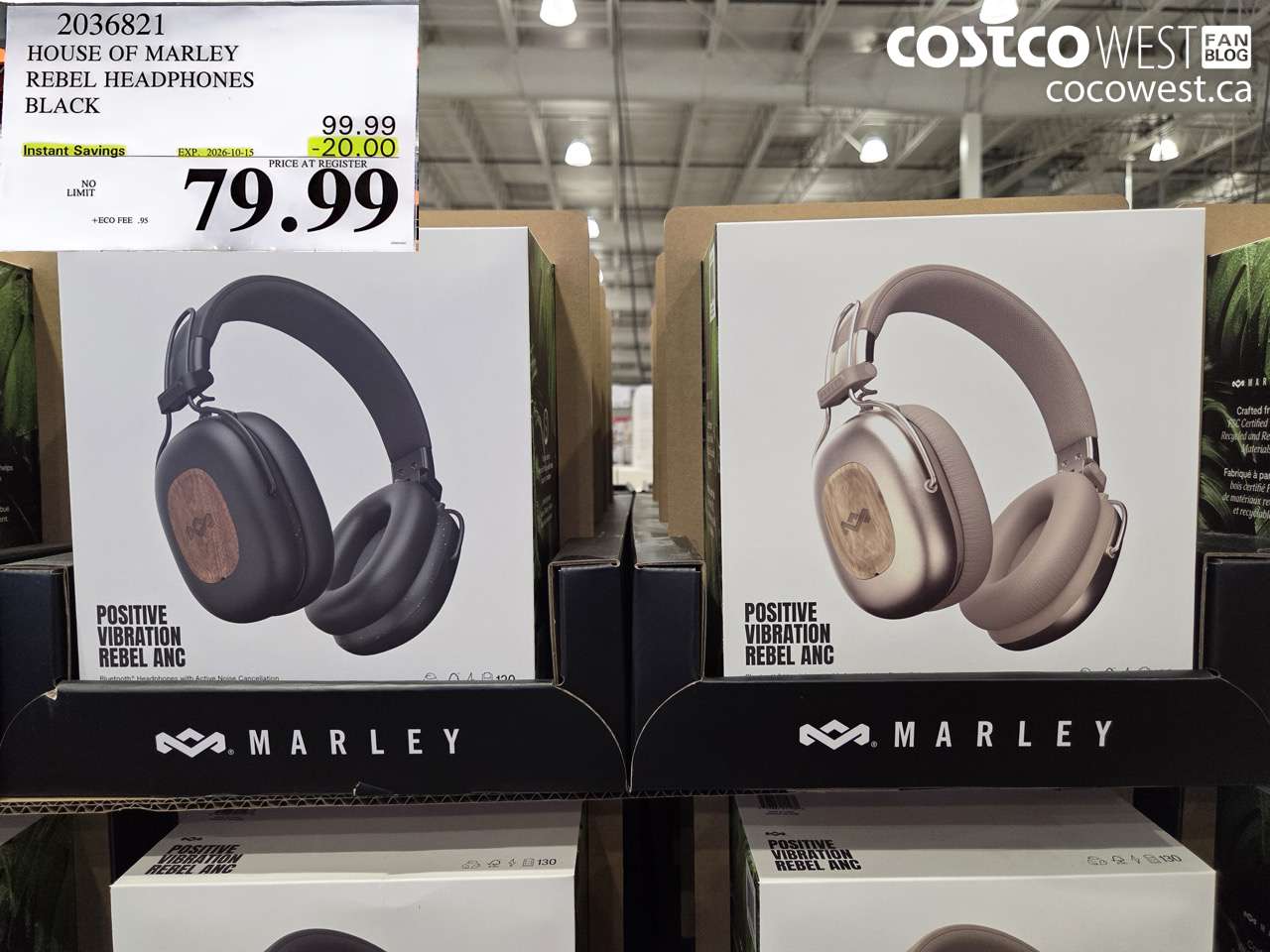 2036821 HOUSE OF MARLEY REBEL HEADPHONES BLACK ($20.00 INSTANT SAVINGS EXPIRES ON 2026-10-15) $79.99