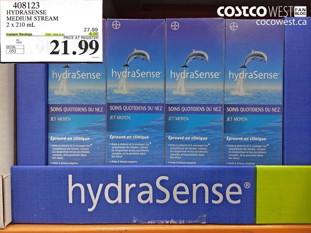 408123 HYDRASENSE MEDIUM STREAM 2 X 210 ML ($6.00 INSTANT SAVINGS EXPIRES ON 2026-10-25) $21.99
