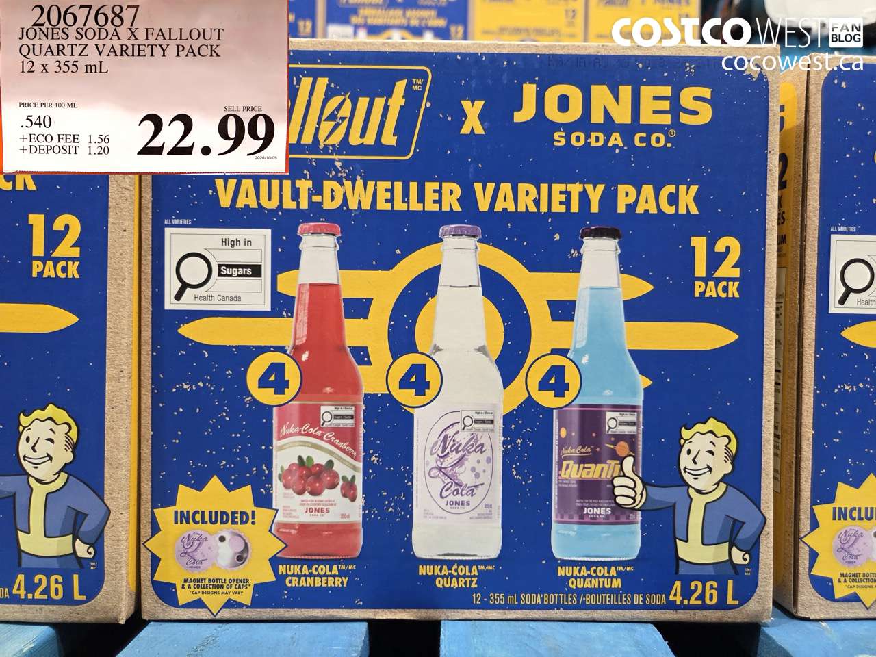 2067687 JONES SODA X FALLOUT QUARTZ VARIETY PACK 12 X 355 ML $22.99