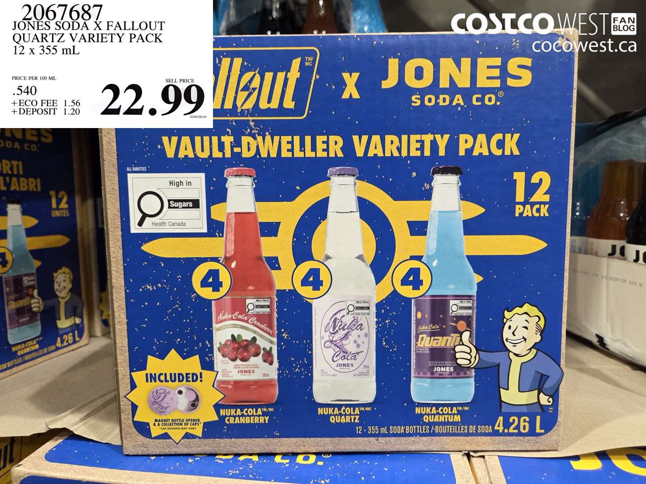 2067687 JONES SODA X FALLOUT QUARTZ VARIETY PACK 12 X 355 ML $22.99