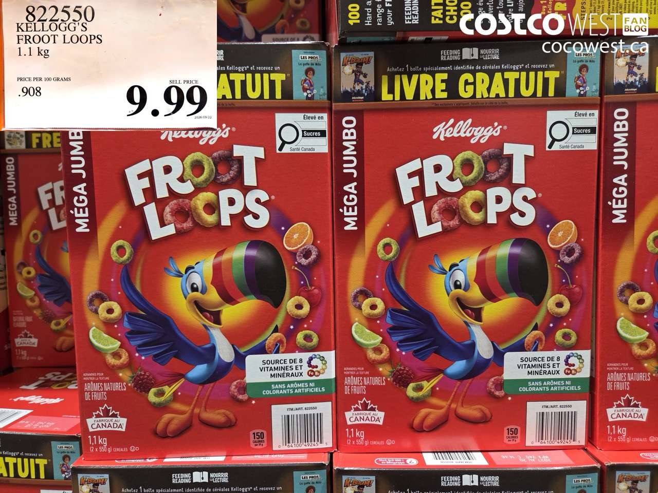 822550 KELLOGG'S FROOT LOOPS 1.1 KG $9.99