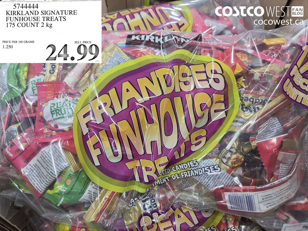5744444 KIRKLAND SIGNATURE FUNHOUSE TREATS 175 COUNT 2 KG $24.99
