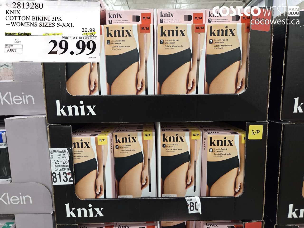 2813280 KNIX COTTON BIKINI 3PK WOMENS SIZES S-XXL ($10.00 INSTANT SAVINGS EXPIRES ON 2026-10-25) $29.99