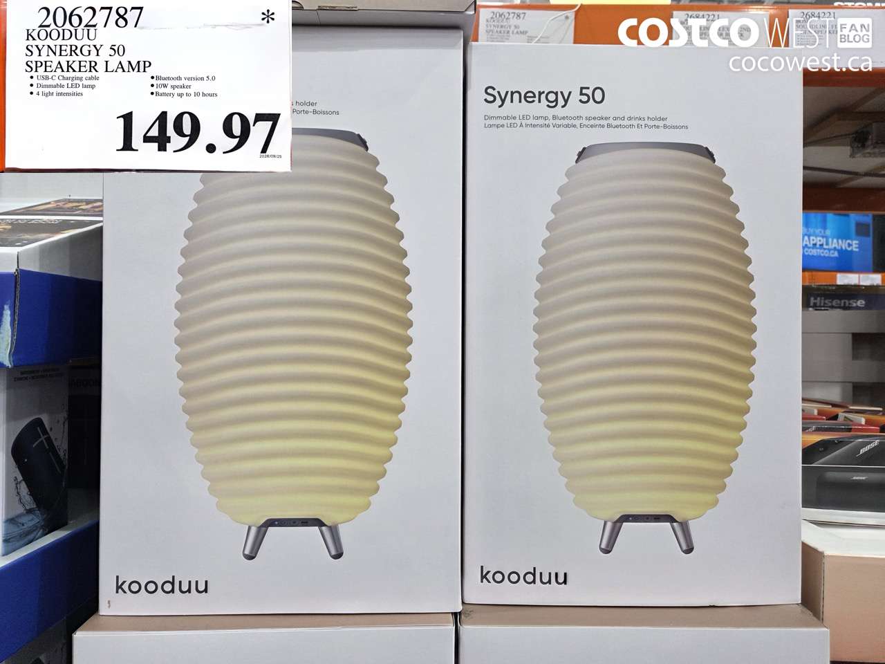 2062787 KOODUU SYNERGY 50 SPEAKER LAMP $149.97