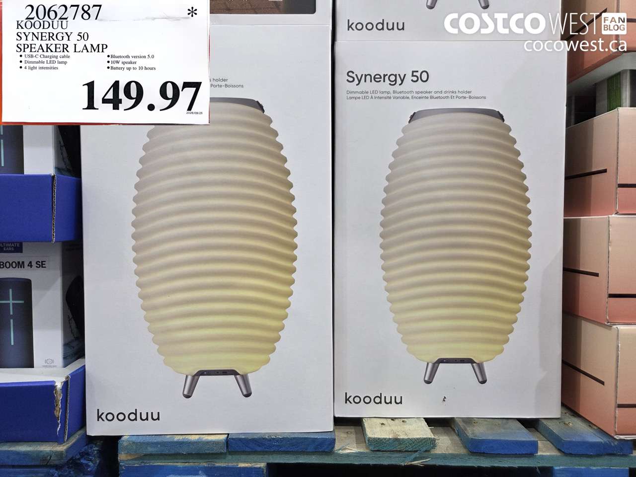 2062787 KOODUU SYNERGY 50 SPEAKER LAMP $149.97