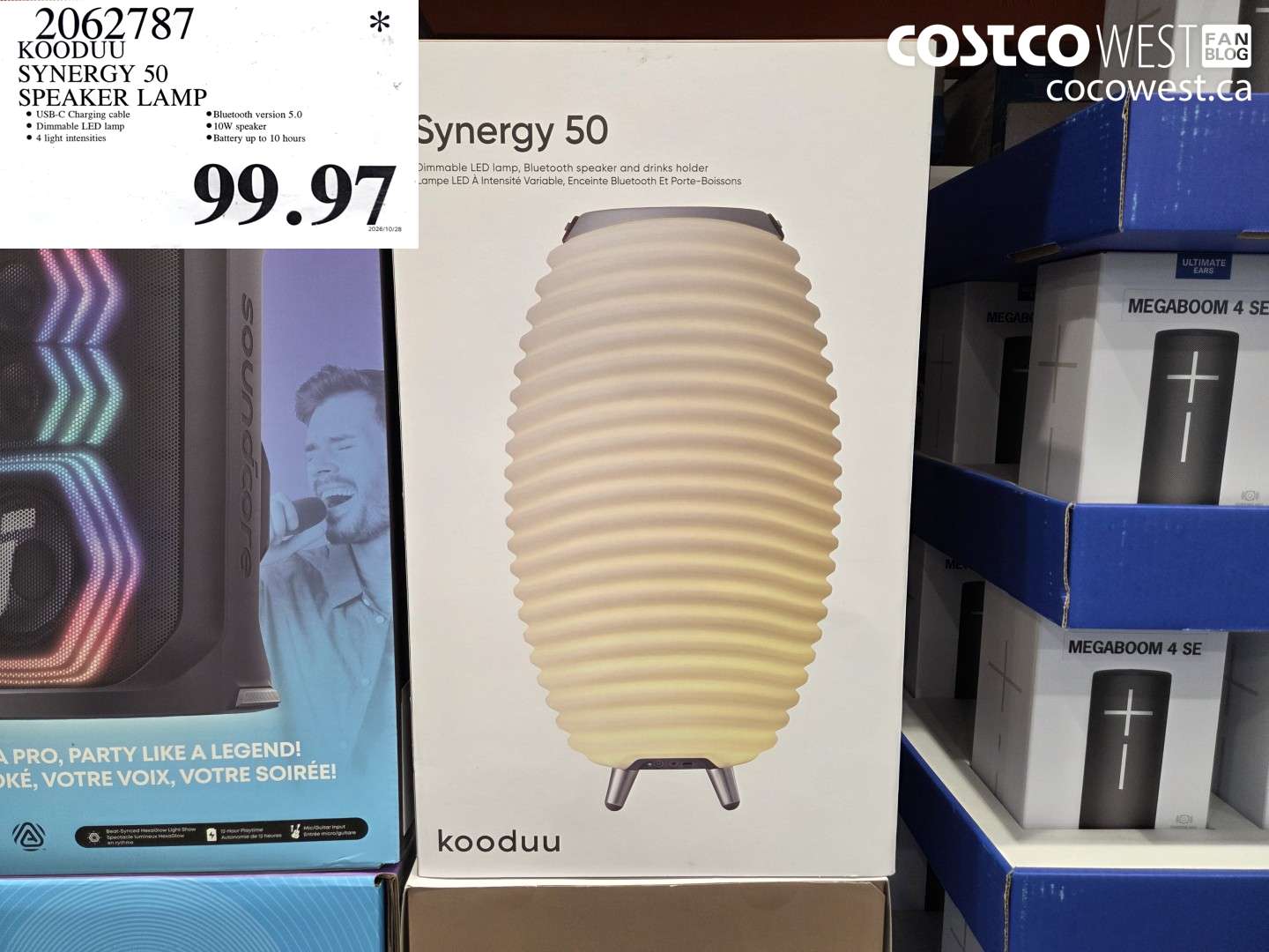 2062787 KOODUU SYNERGY 50 SPEAKER LAMP $99.97