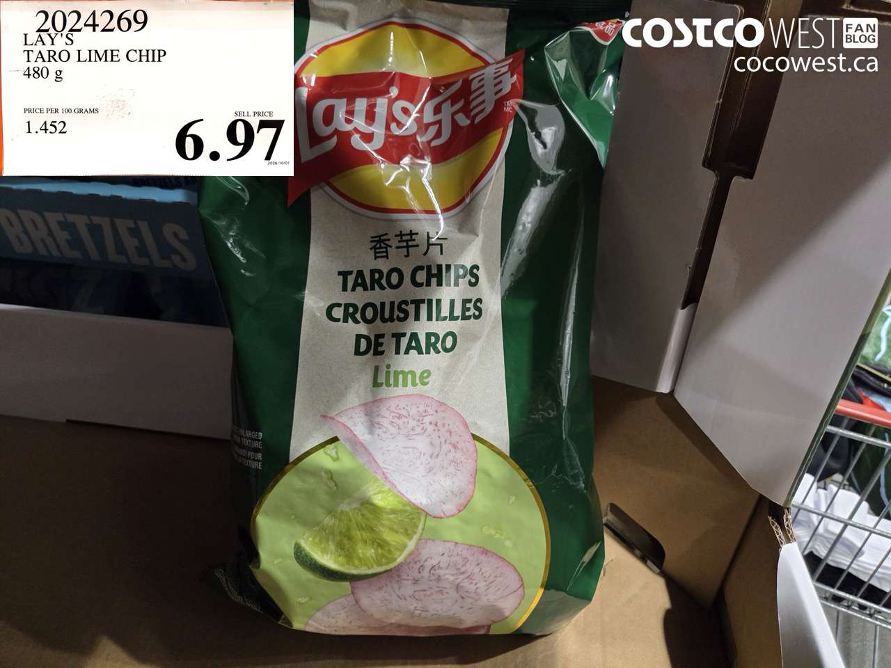 2024269 LAY'S TARO LIME CHIP 480 G $6.97
