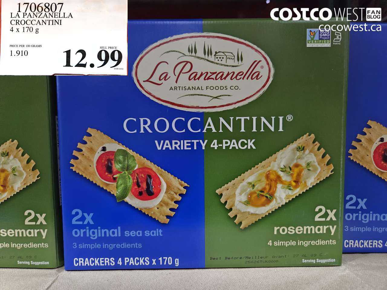 1706807 LA PANZANELLA CROCCANTINI 4 X 170 G $12.99